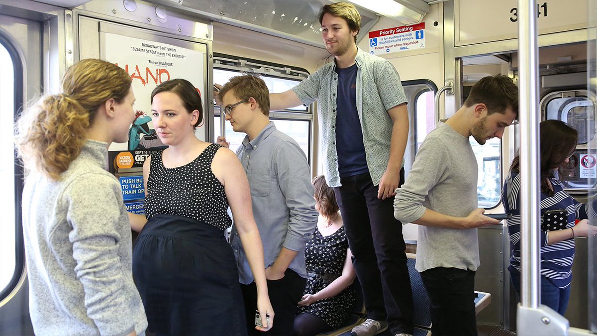 ClickHole's tweet photo. When A Pregnant Woman Couldn’t Find A Seat On A Train, This Man Stood On His In Solidarity https://t.co/gAdPo4xwKG https://t.co/EhTrYCwdlR