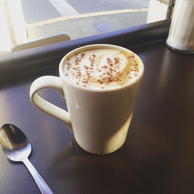 Fall is here and so are pumpkin spice lattes at Shine Cafe! #fall #pumpkinspice #riseandshine #yyjfood #autumn