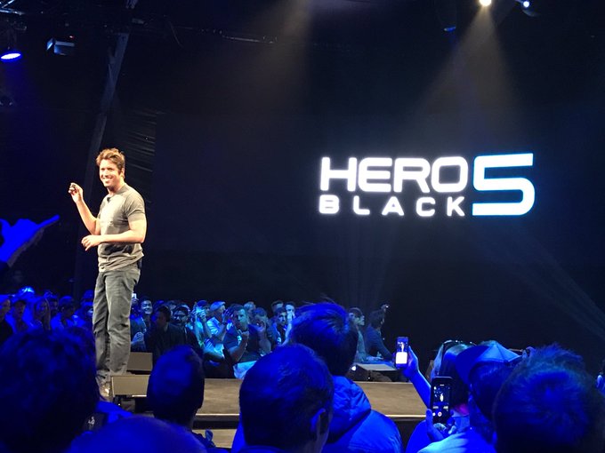GoPro CEO Nick Woodman launches the Hero5 Black: voice control, waterproof without a case, $399. So much<a href="/tag/vault7"class="tags"><span>#vault7</span></a>
