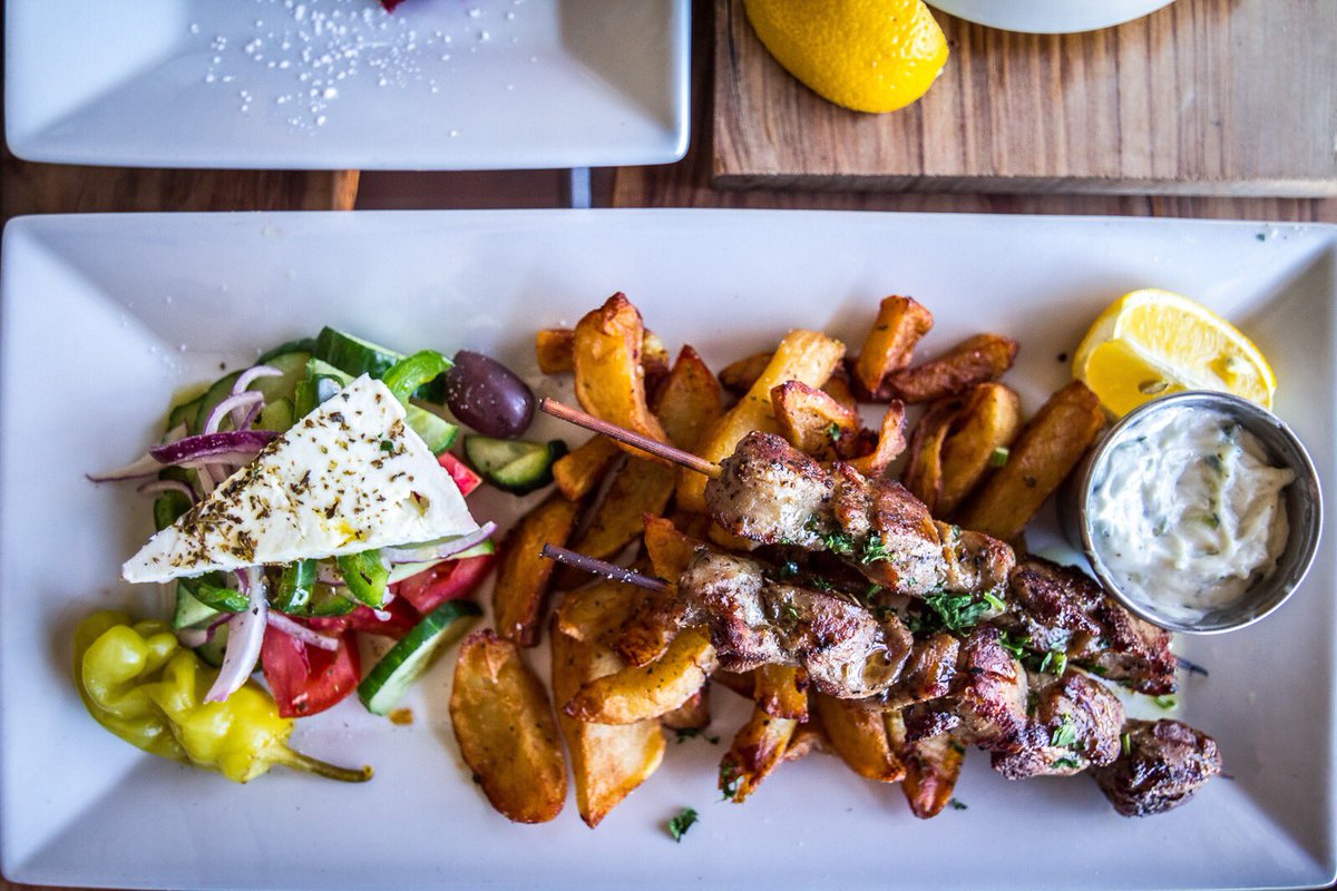 Evoo Greek Kitchen On Twitter Pork Souvlaki Lunch Plate With