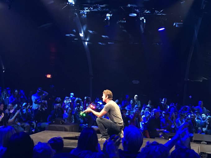 Woodman pulls GoPro's new drone, Karma, out of a rucksack. The arms and landing gear fold up. Stabilizer<a href="/tag/fortniteworldcup"class="tags"><span>#fortniteworldcup</span></a>