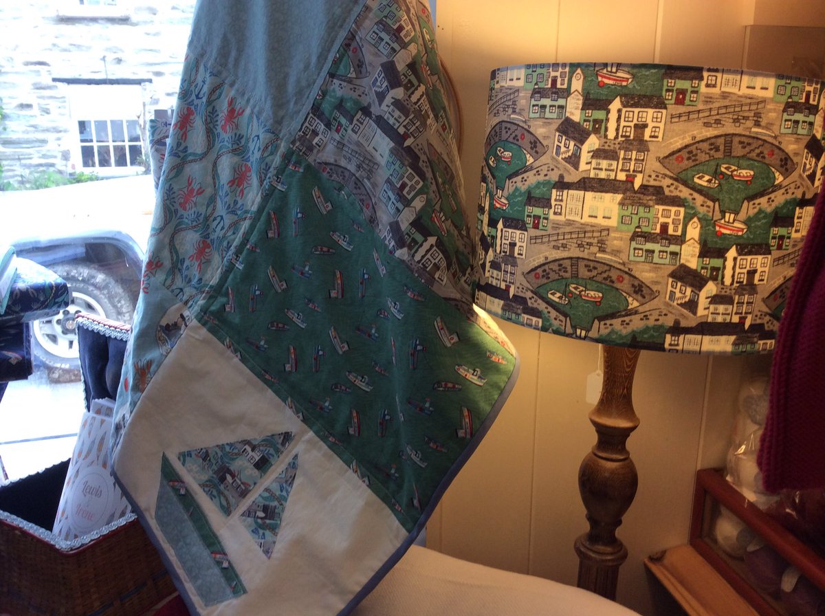 homefrontstore's tweet photo. We have new @LewisandIrene Harbour side range of #fabric online and in store #lampshade #quilt https://t.co/Us9o1NpPde