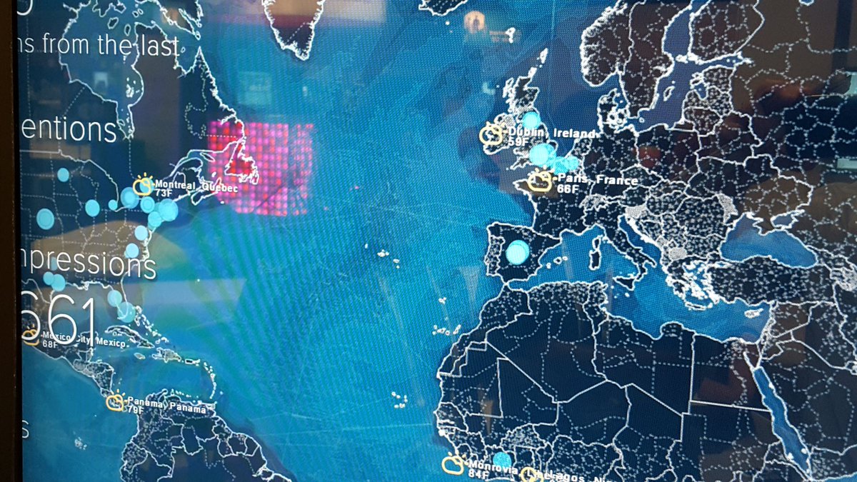 CEOpredatar's tweet photo. #IBMEdge social media geotagging. Euro area very dark #Brexit #predatar https://t.co/Tn9dfRyrXU