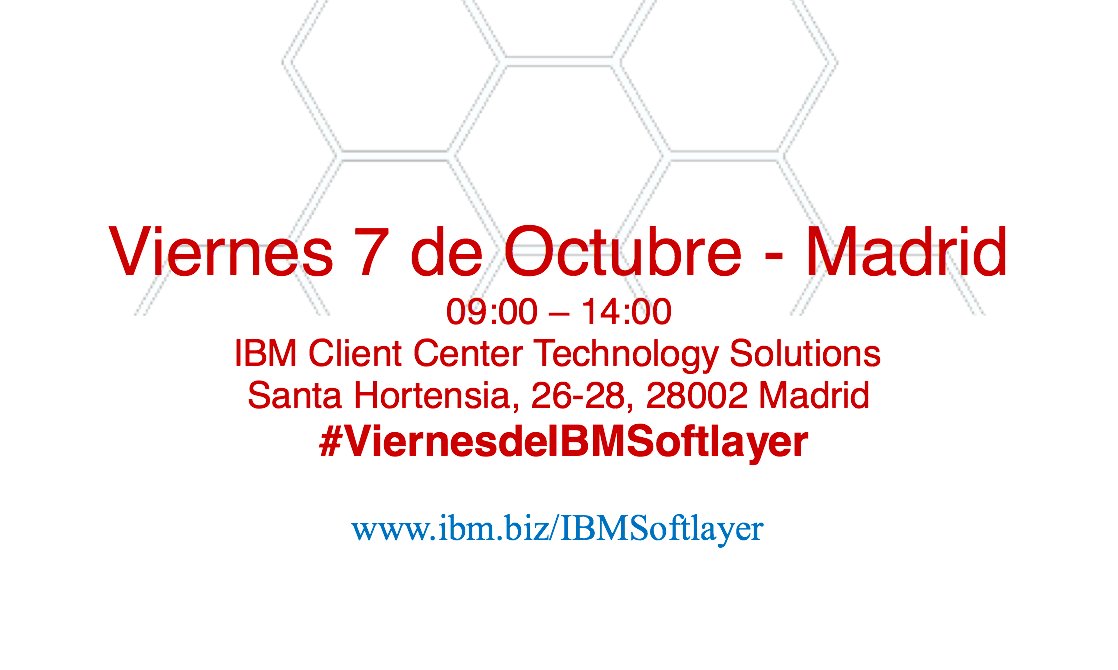 IsabelSanzGa's tweet image. No pierdas la cita de viernes con #IBMSoftlayer - 7 Octubre en @IBMCCMad #Madrid trap.it/2GJzL