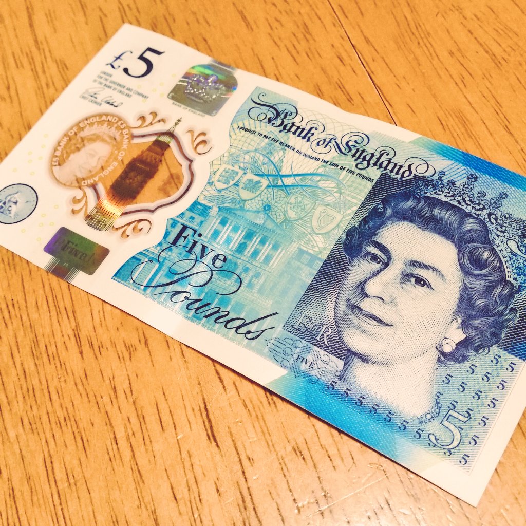 gailebishop's tweet image. Ended up with a fancy new #fivepoundnote #newfiver