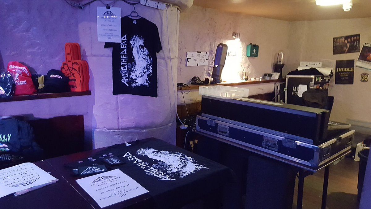 Among the Dead merch all setup and ready to go \m/