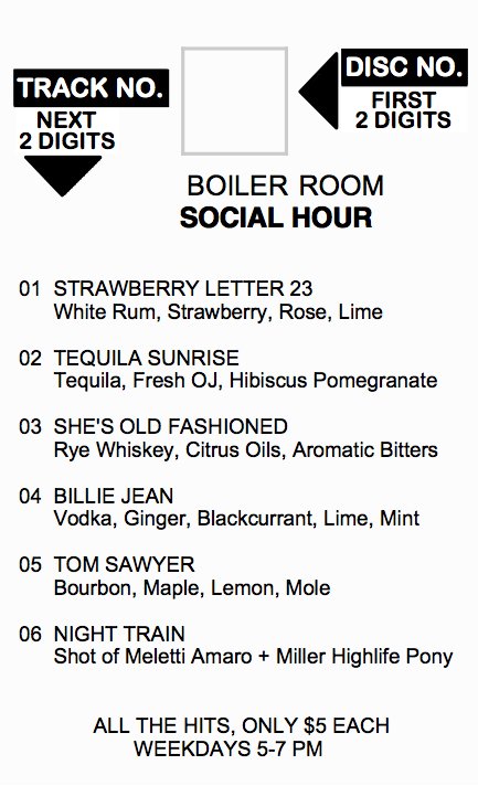 Tonight at 5pm we're launching our $5 Social Hour in The Boiler Room! Weekdays from 5-7pm. #ATX #Happyhour