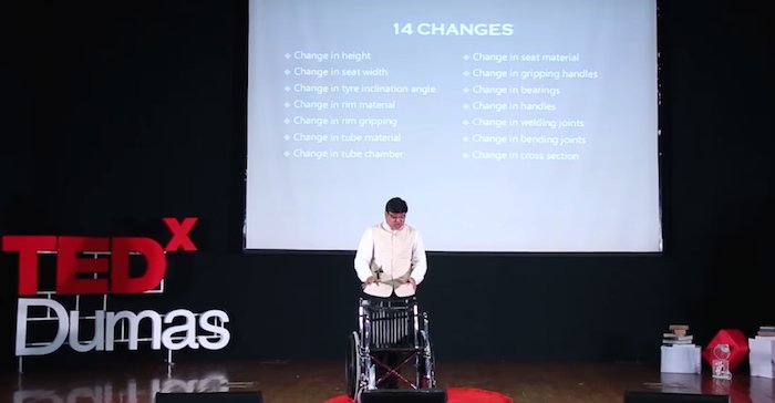TEDx's tweet photo. Engineer Jinendra Jain developed low-cost #wheelchairs for #India to provide to those living below the poverty line https://t.co/dPCMu9zvur https://t.co/5VHXD3UTxe