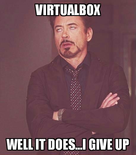javadogsbody's tweet image. Trying to explain virtualbox to a user...