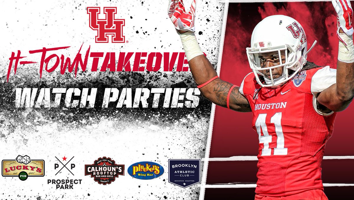 UHCougarFB's tweet photo. Planning on watching Sat.'s game from Houston? Watch Party info including this week's Spotlight Location @luckyspub: https://t.co/kmHV3icqhZ https://t.co/wiY5WhSNLg