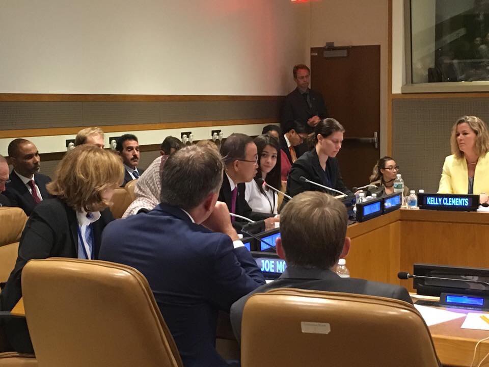 achen852's tweet photo. Ban Ki Moon, next to #refugee Olympian @YusraMardini, says of his experience in Korean War, "I was one of you" #UNGA https://t.co/xHdrXmrkJR