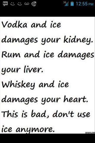 Turrtles1966's tweet image. #AvoidMixing Ice and alcohol.