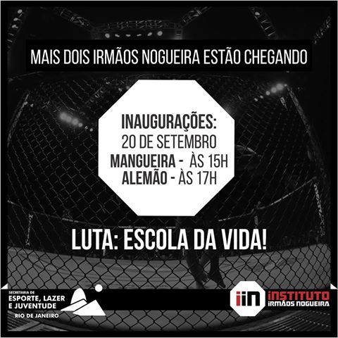 EsporteGovRJ's tweet photo. Lá vem notícia boa para a galera da Mangueira e do Alemão. O Instituto Irmãos Nogueira está chegando com tudo! @Minotouromma @Minotauromma https://t.co/B1mTPYWIBm