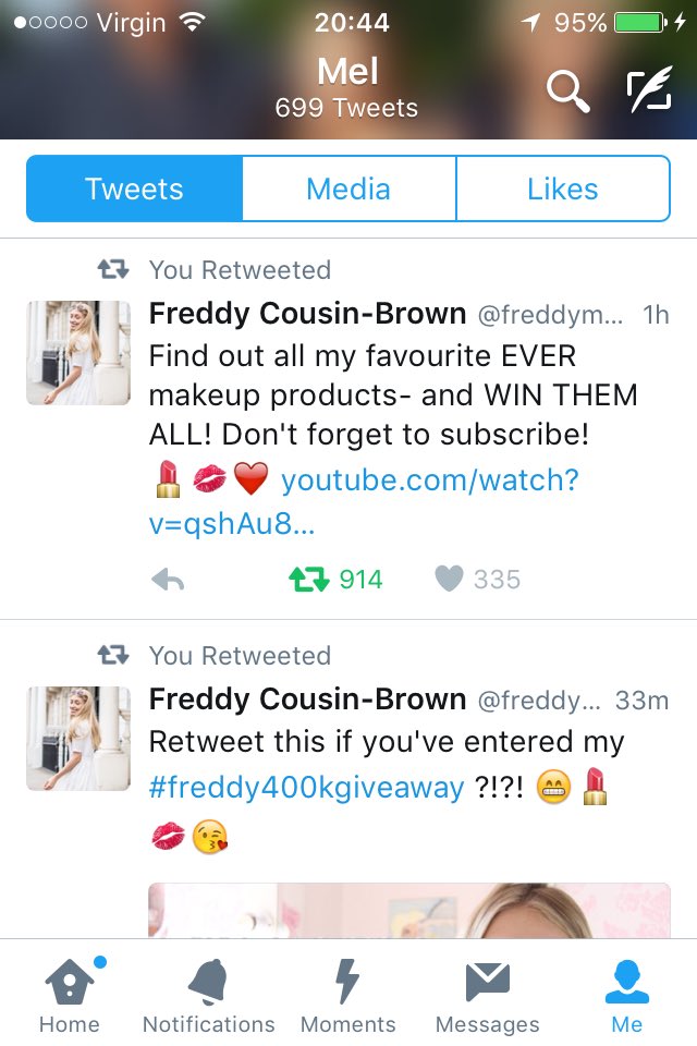 Troyler5eveer's tweet photo. #freddy400kgiveaway Freddy is genuinely the most beautiful person Ive seen inside and out! She deserves 400k &amp; more! https://t.co/JcXFbkj720