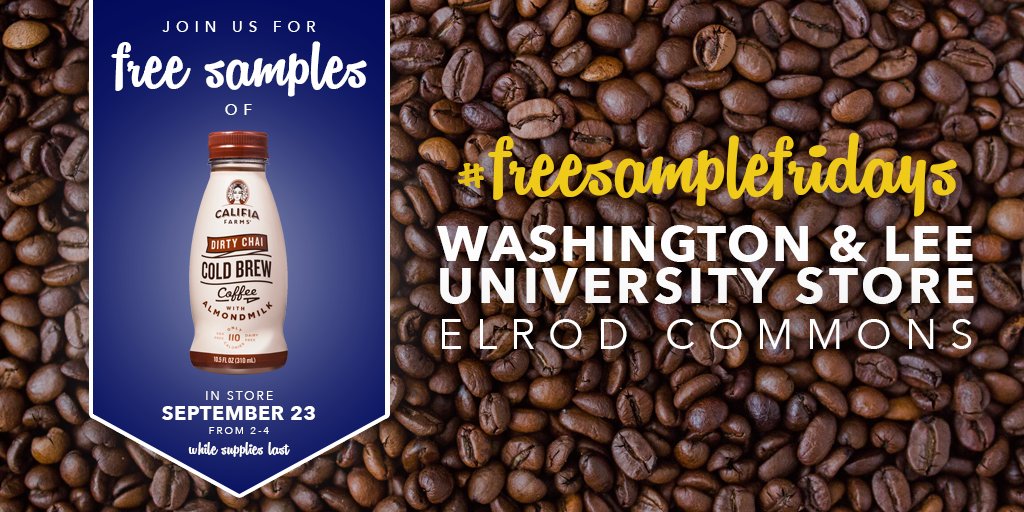 WLUstore's tweet photo. Be sure to join us this week as we launch the first (of many) #freesamplefridays at the store from 2-4! #giveitachai https://t.co/Hy6isUFYJw