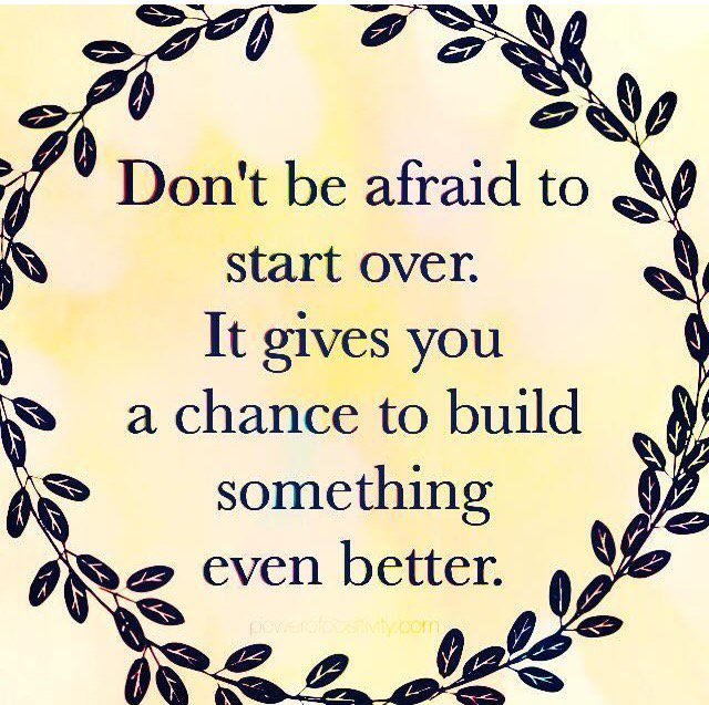 serenityreiki's tweet photo. Never be afraid to start over. #Healing #serenityreiki https://t.co/S5ZNJZnw7u