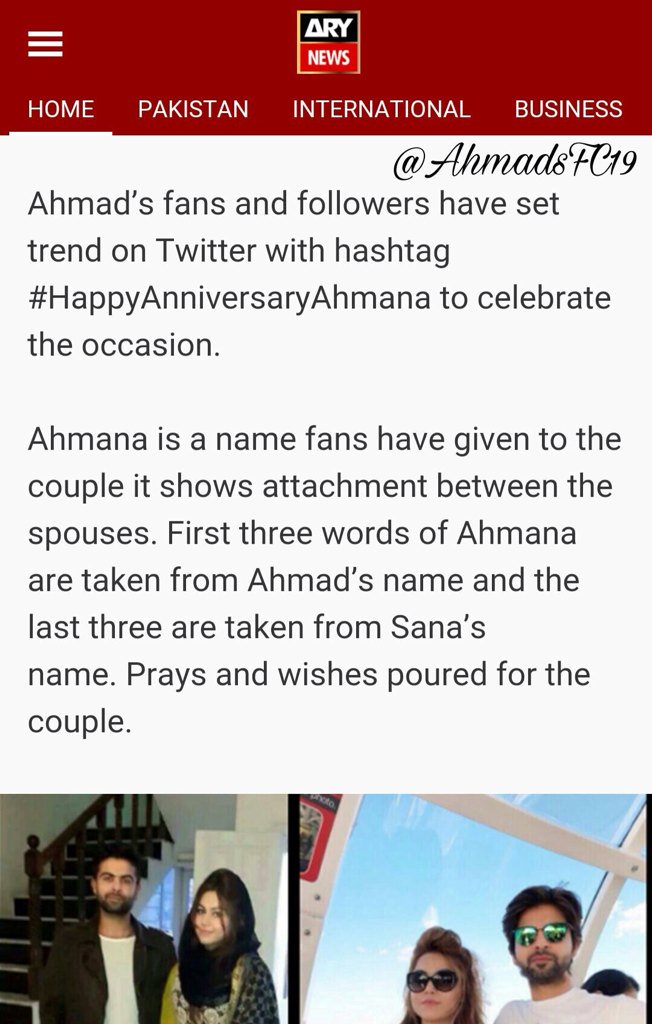 Team_Ahmad's tweet photo. "@iamAhmadshahzad @isanaahmad  Thank you Ary News for showing some positivity towards him #HappyAnniversaryAhmana https://t.co/FRB9HrdR0W"