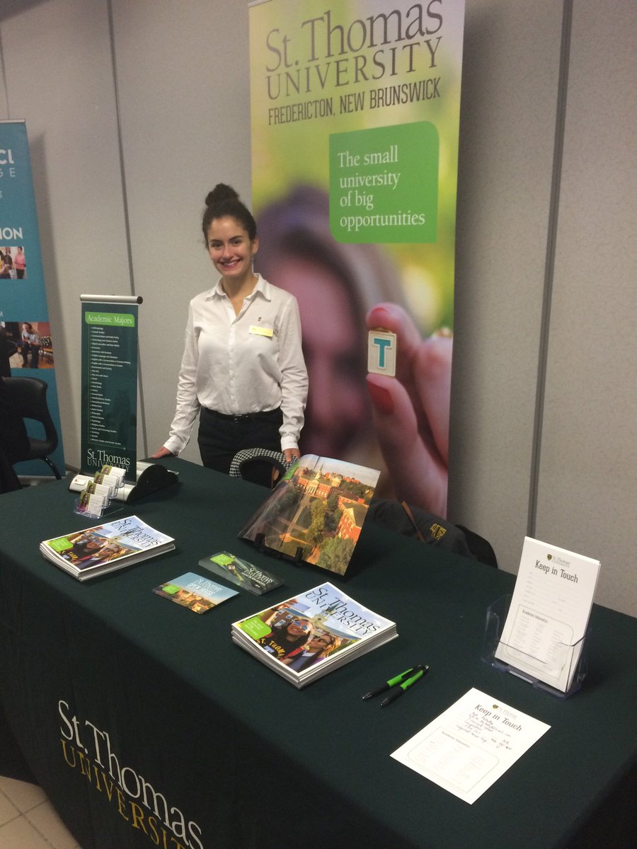 Bathurst HS Grads- @clarastthomasu and I will be at your school tonight + tomorrow. Drop by to grab a new <a href="/StThomasU/">St. Thomas University</a> viewbook! <a href="/phantoms26/">Bathurst High School</a>