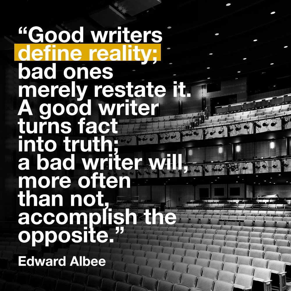 TKCOfficial's tweet photo. In memory of the incomparable playwright, Edward Albee. https://t.co/roRCYsMYr6