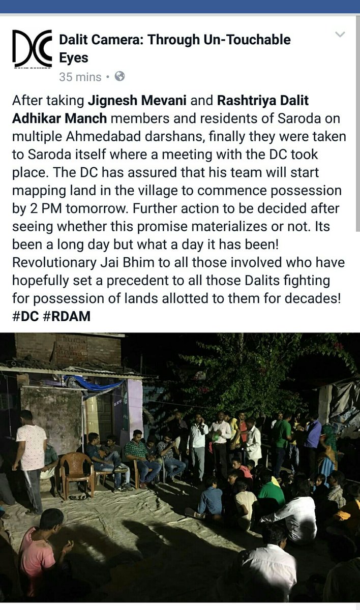 DalitCamera's tweet photo. @jigneshmevani80 #RDAM #UDALS #DalitSangharsh #landRights #jaiBhim https://t.co/fVysor7PRx