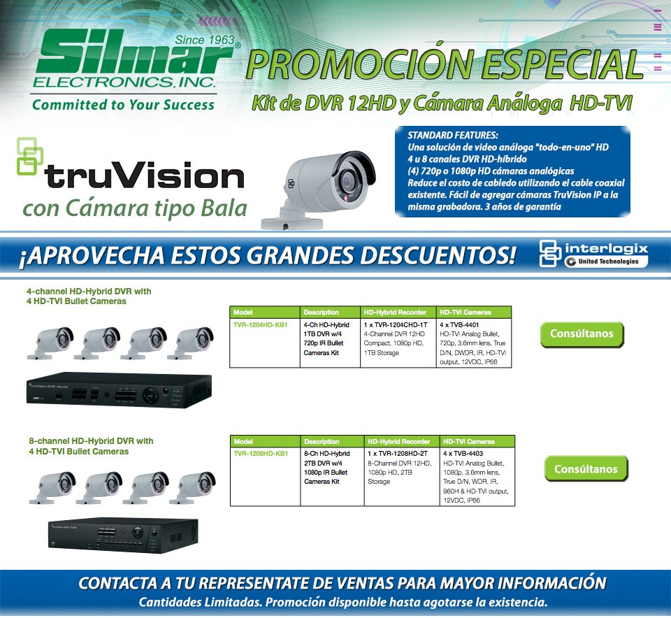Silmarlatam's tweet image. 🔥 #Interlogix #Special #Promo #TruVision disponible aquí! 🔥
➜📩 latam@silmarelectronics.com