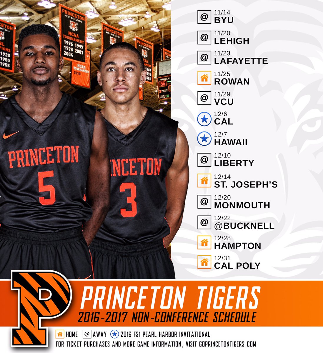 princeton basketball on twitter: "our 2016-2017 non-conference