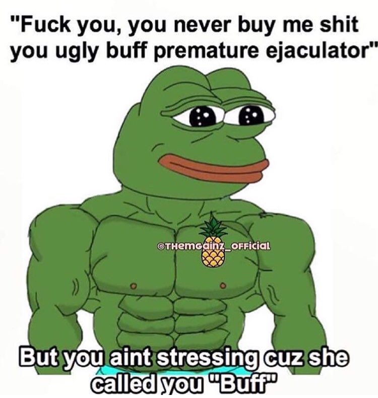 Chasing__Dreamz's tweet photo. When she says...  ☕️🐸 #FitFam #PepeMemes #BodyBuilders https://t.co/K1waxLoyP1