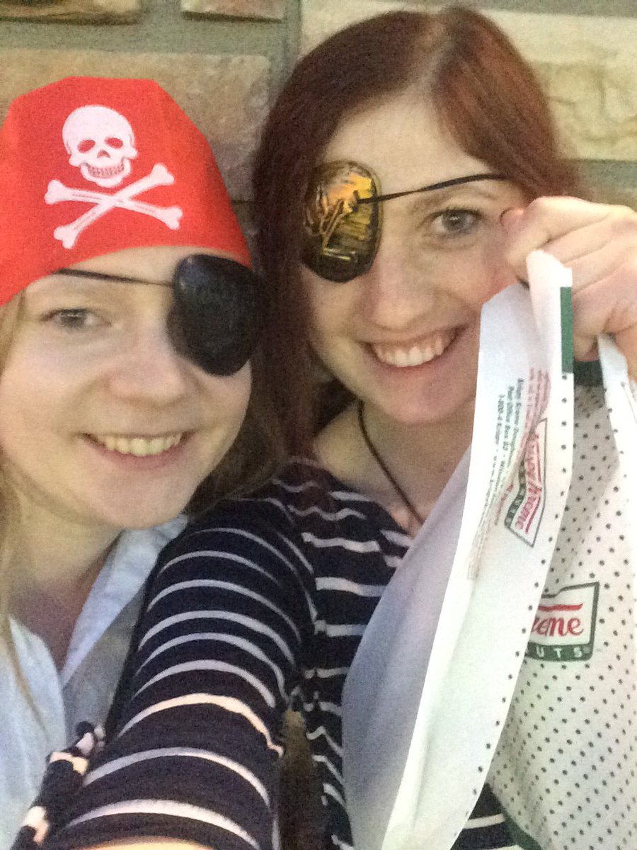 heymrbly's tweet image. We may not have gotten free donuts, but we dressed up anyway #TLaPD #krispykremefail