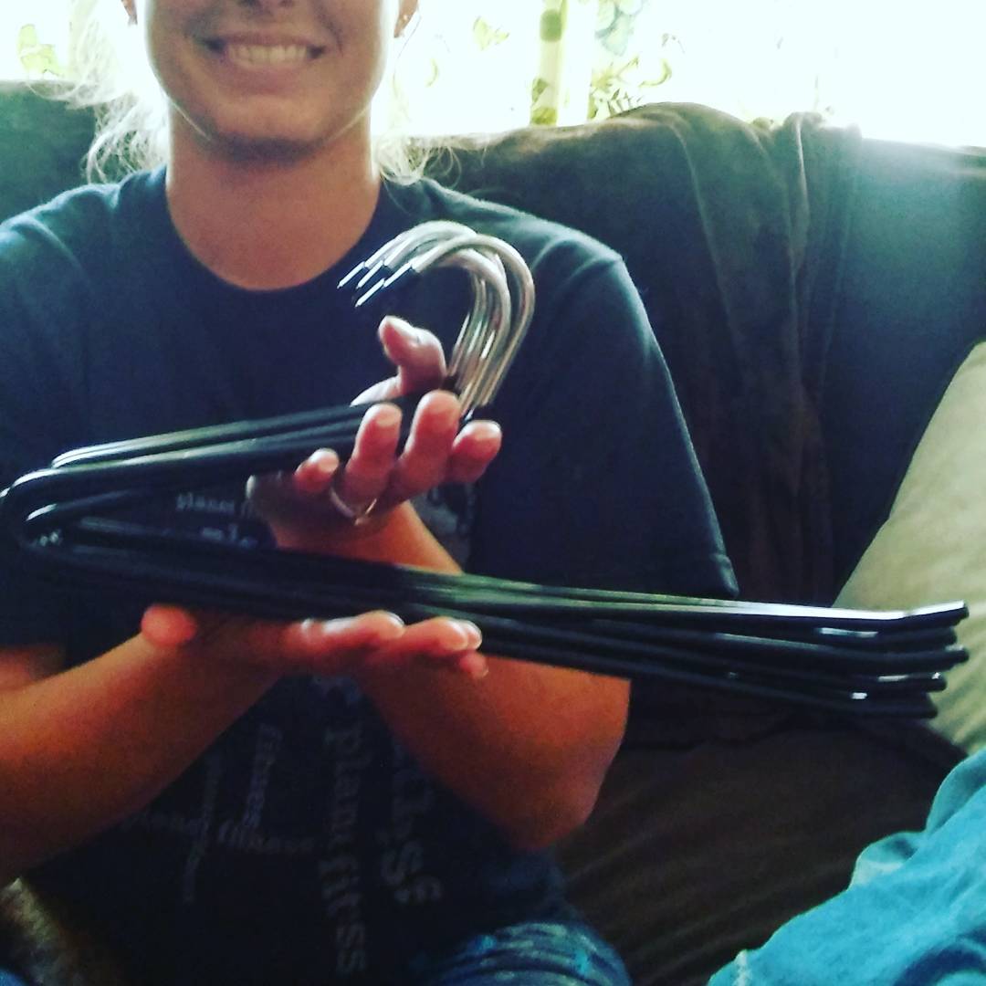 #PantsHangers amazon.com/dp/B019ET4RRY Slacks Pants Hangers, Trousers Organizer Set of 12