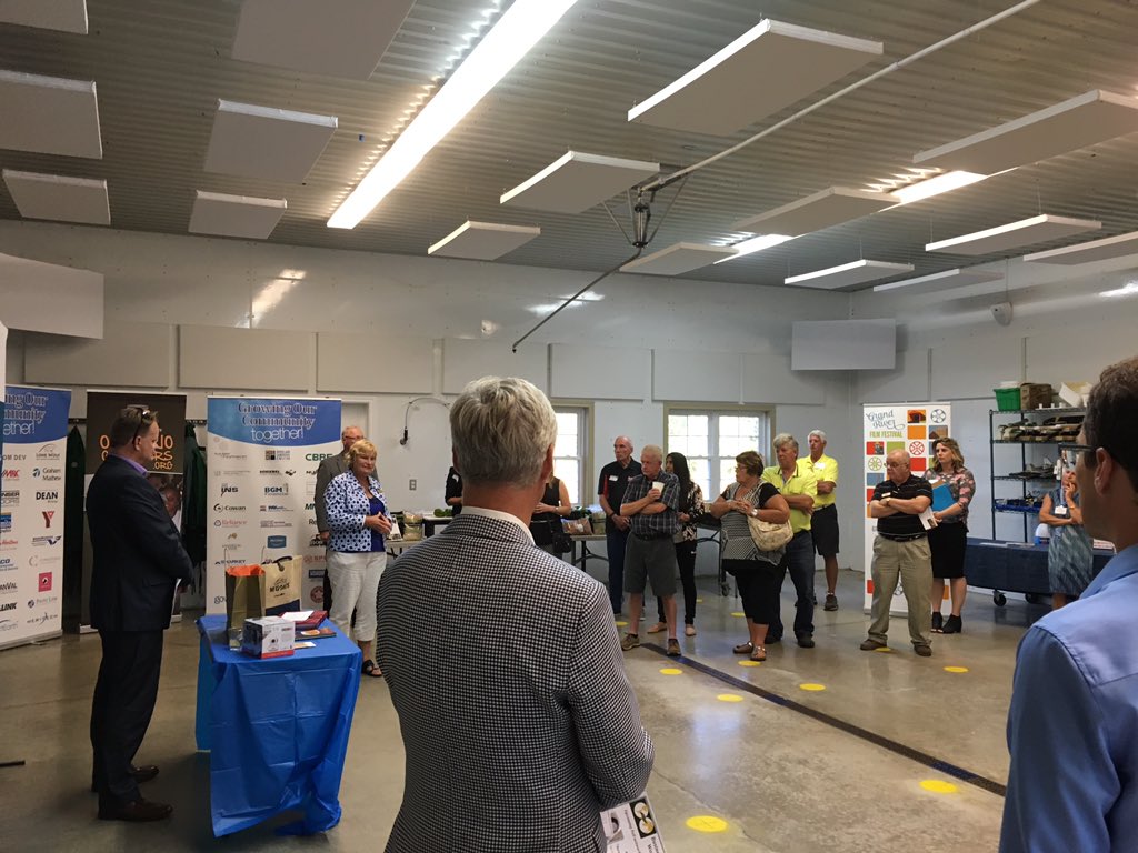 MI_Advisor's tweet photo. Meeting some great members of #CbridgeCCOC @My_Chamber at @OntarioGleaners with refreshments from @MonigramCoffee https://t.co/fKhbRTdh8Y