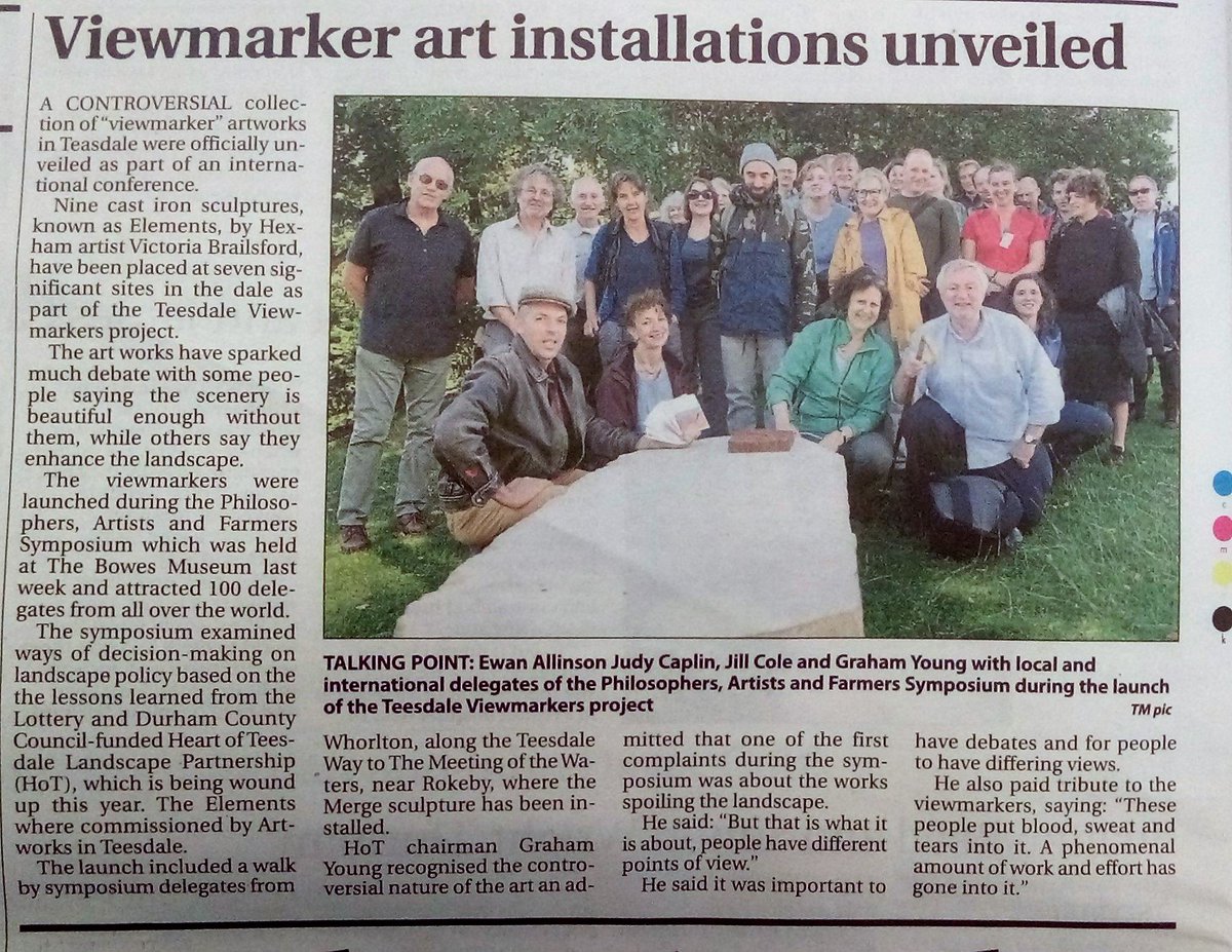 EwanAllinson's tweet photo. @teesdalemercury -launch of controversial new artworks at #AFP16
@jillrcole @HLFNorthEast @DrewBennellick @FunnyWayToBe @HelenGoodmanMP https://t.co/fD2BmUr2TS