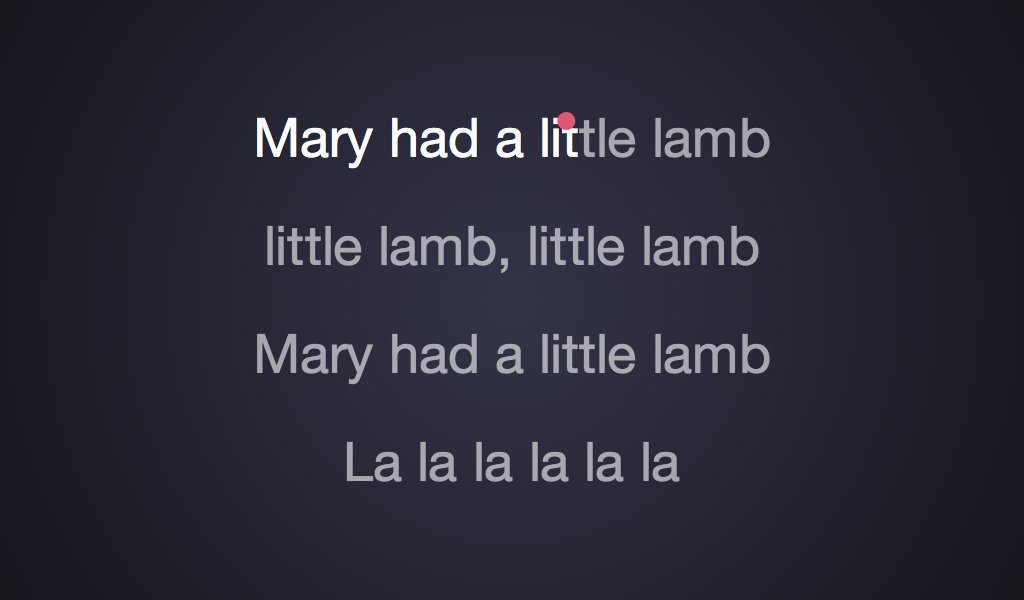 rachelnabors's tweet image. Sing-along made possible with the Web Animations API: buff.ly/2cmqlFX Thanks, @dancwilson #waapi