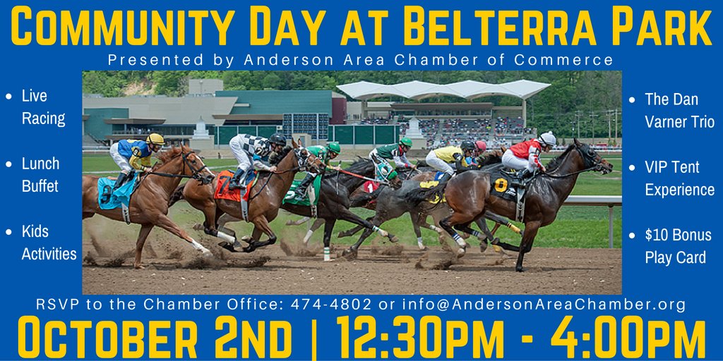 michellebeckham's tweet image. 10/2 Community Day at @BelterraPark  sponsored by the @AndersonAreaCC is always great fun &amp;amp; only $15.Sign up now!