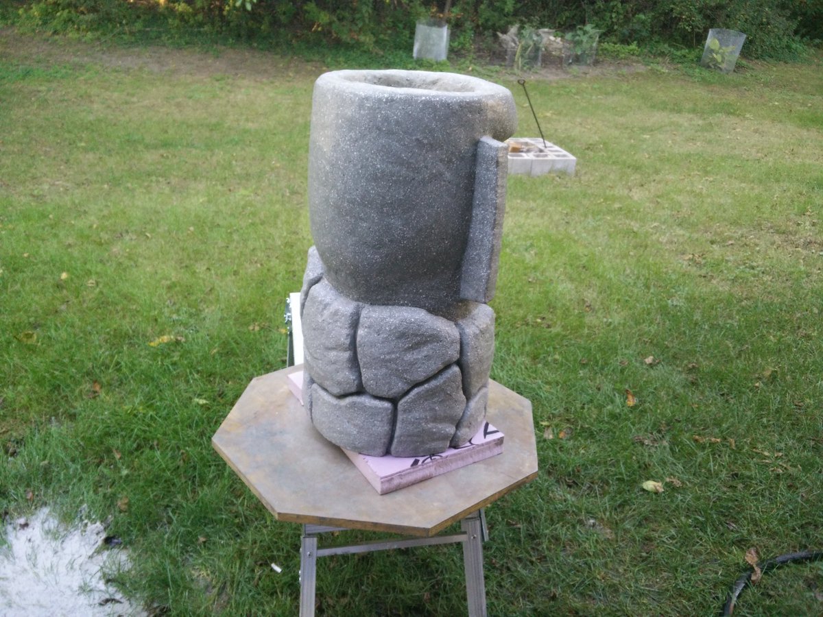 StudioCrete's tweet image. Moai inspired lightweight concrete planter sculpture.