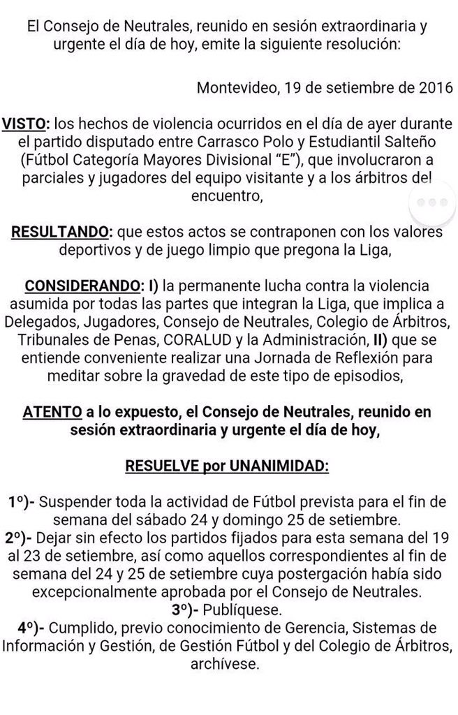 Stoian_Cristoff's tweet photo. Oficialmente suspendida la actividad de fútbol del próximo fin de semana en la Liga Universitaria: https://t.co/zPDPfKtY5g