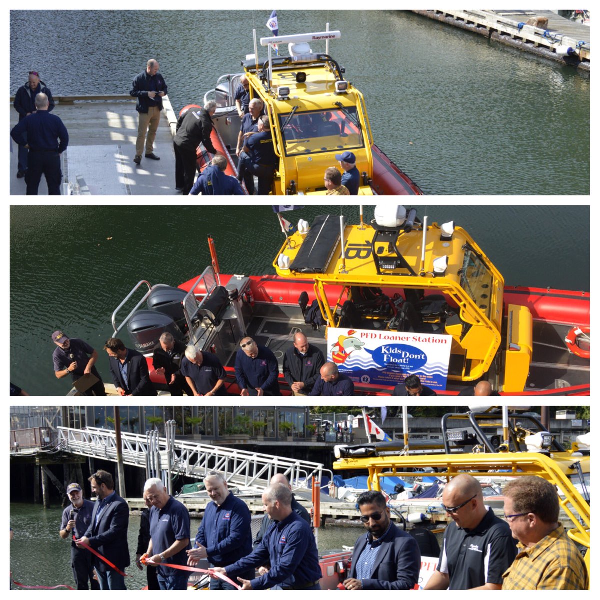 RCMSAR_01's tweet photo. 1/2 Official ribbon cutting of RCM SAR 1b yesterday in @HorseshoeBayBC thanks to @jordansturdy @WestVanDistrict @RCM_SAR @IMRF_ dignitaries. https://t.co/0P4gqZf0ZB