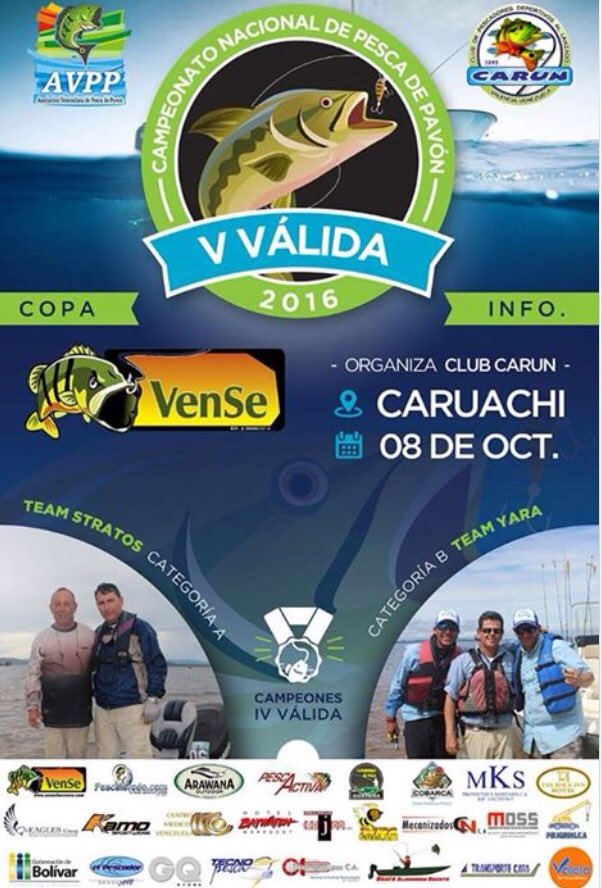 Vzlaprofishing's tweet photo. 5ta Válida #AVPP Campeonato Nacional Pesca de Pavón 2016 @AVPPAVON #ClubCarun #PescaDeportivaVenezuela https://t.co/2TPE97Ld5L