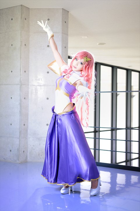 機動戦士ガンダム ラクス・クライン コスプレ ミーア セット済みウィッグ