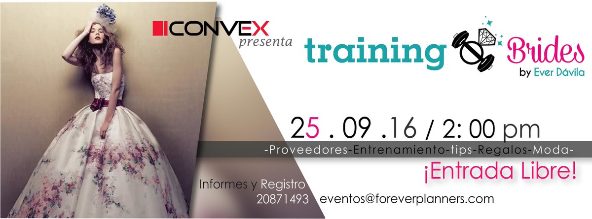 FOREVERPLANNERS's tweet photo. Te invitamos este 25.09.16 a las 2 de la tarde en @centroconvexmty a #TrainingBrides Los mejores Tips para tu Boda por expertos. Regístrate https://t.co/Xrm5QJpAWA