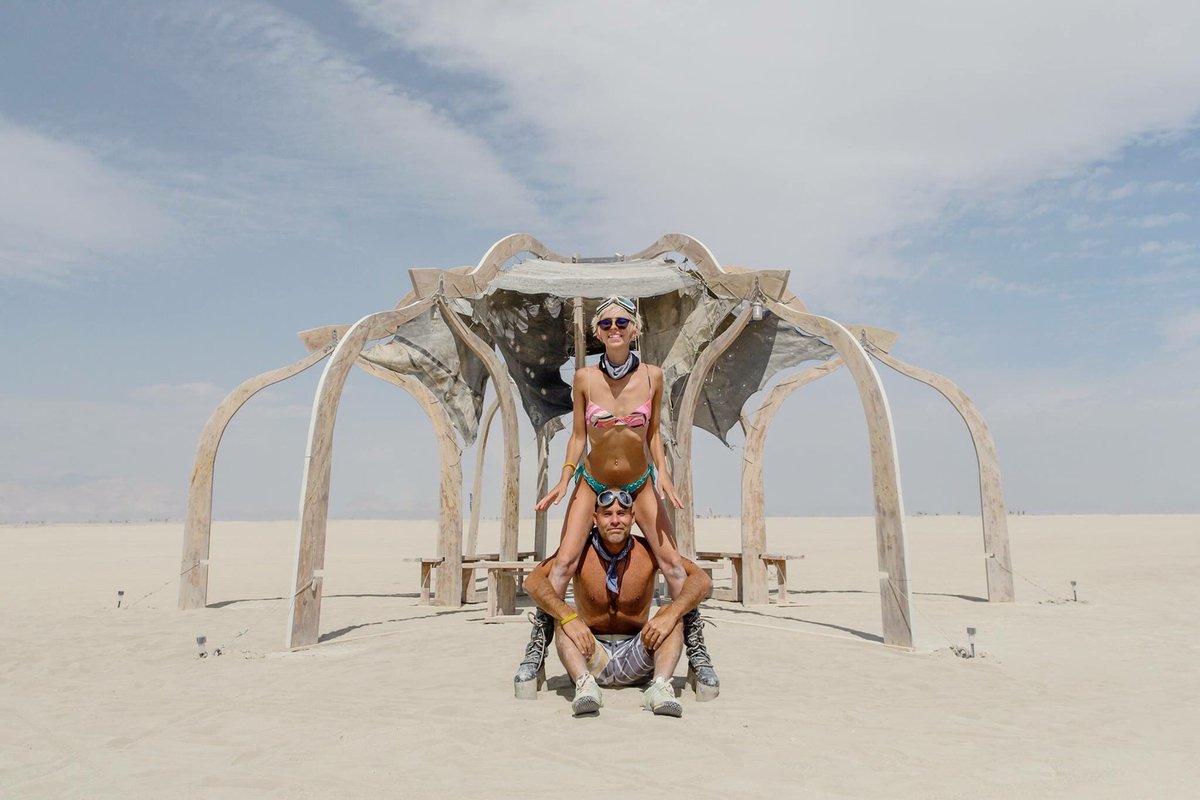 Burning man with my lover.