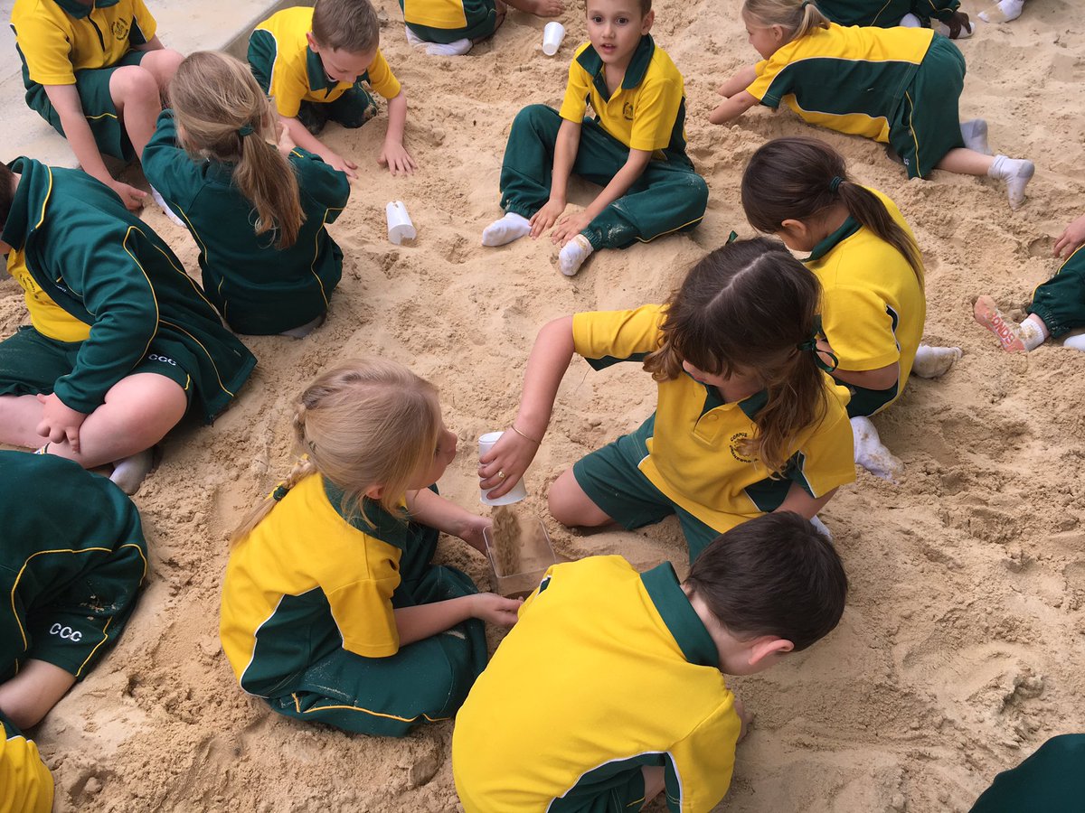 ccckindergarten's tweet photo. Can you find a container where the capacity is exactly 2 cups of sand? @cccranebrook #corpuscranebrook https://t.co/dFaDYpchgZ