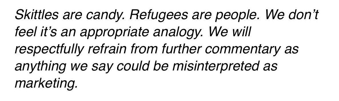 denhamsadler's tweet photo. This is perhaps the most perfect response from a corporate I've ever seen. https://t.co/wDrAexAHHs