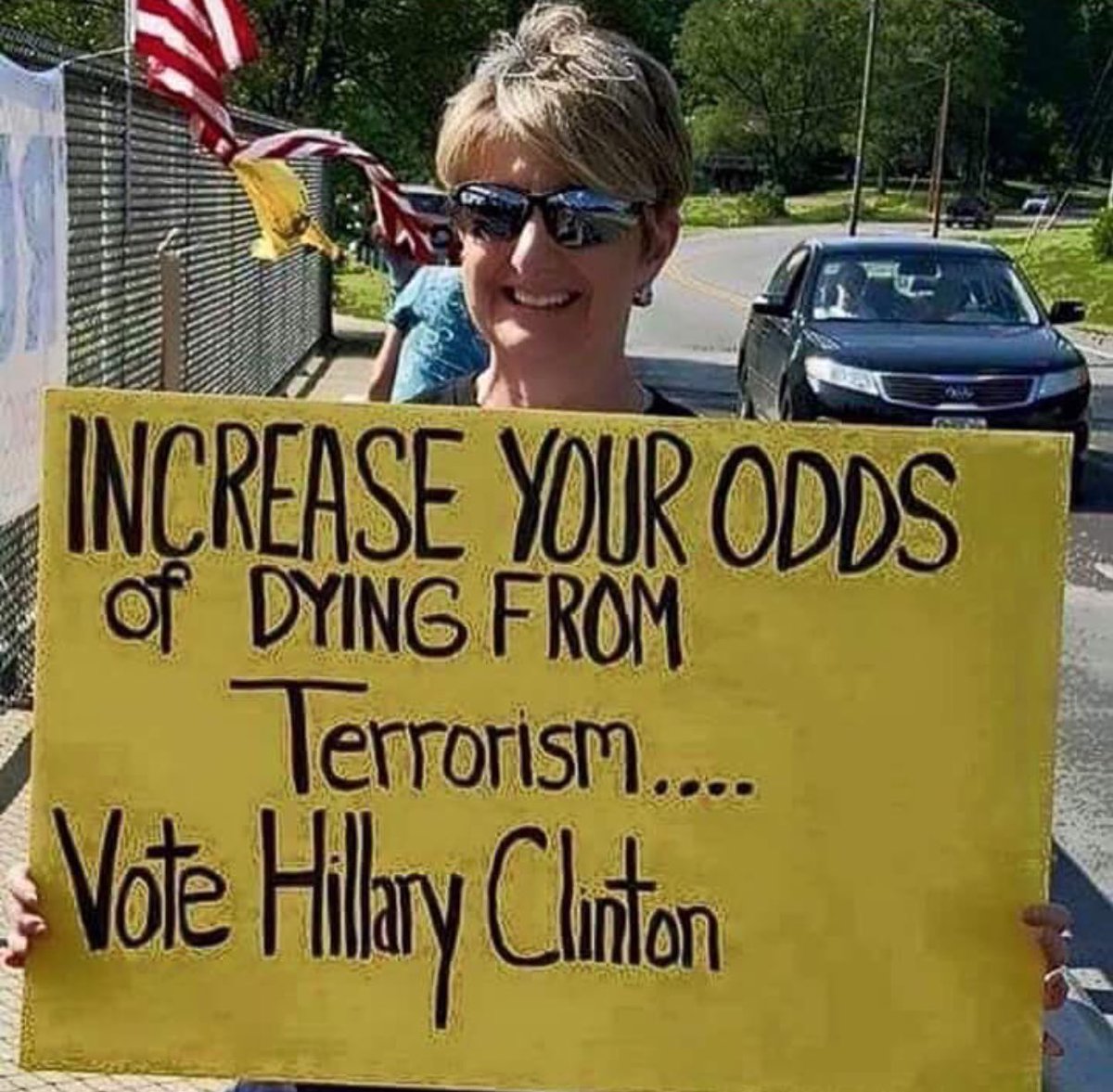 Increase your odds of dying from Terrorism....... Vote Hillary Clinton #CrookedHillary