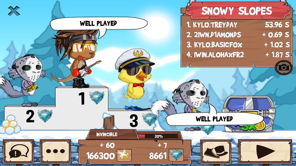 pale_writer0's tweet image. Get on my level, son! #funrun2 #D1AMONDS #basicfox #ALOHAxFR2
