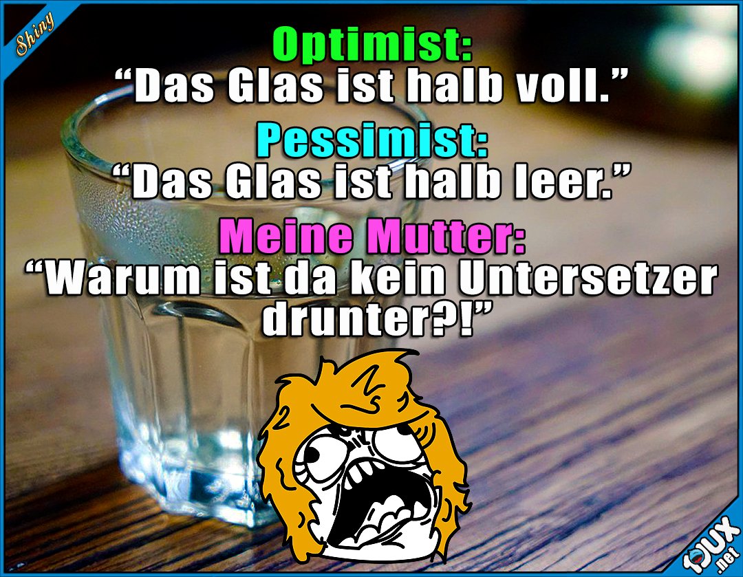 Shiny1jux's tweet photo. Typisch Mütter...
https://t.co/sJnW8Gomir

#Mutter #Optimist #Pessimist #Realist #Halbvoll #Halbleer #Untersetzer https://t.co/D3uWeAuHBT