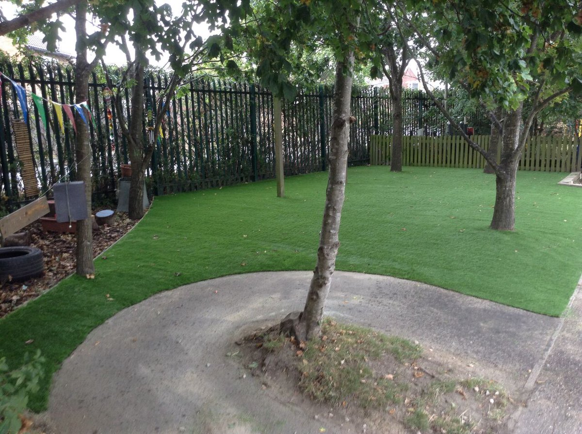 Artificial grass is great to use within Schools, Nurseries and Play areas.This is the Atlanta grass,a thick 35mm piled grass #fgl #atlanta