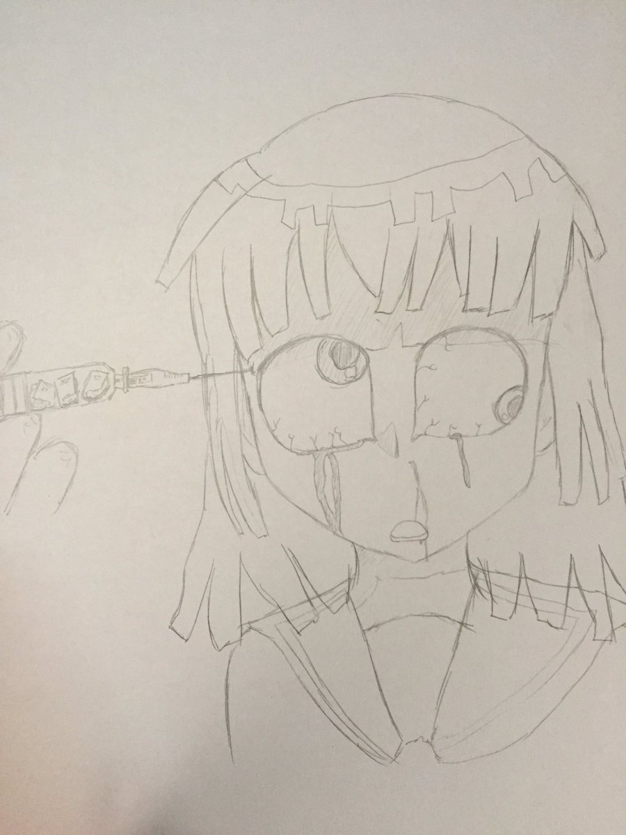 夢千 En Twitter ゆめちゃのちょいグロ イラスト ラフ画 と言うべきなのか 女の子が注射を打たれてラリってる姿です 本当は笑いながら注射を打つ女性を描きたいところですが スペースが Ry プリパラのちりちゃんの髪の毛ってどうやったら描けるのだろうか