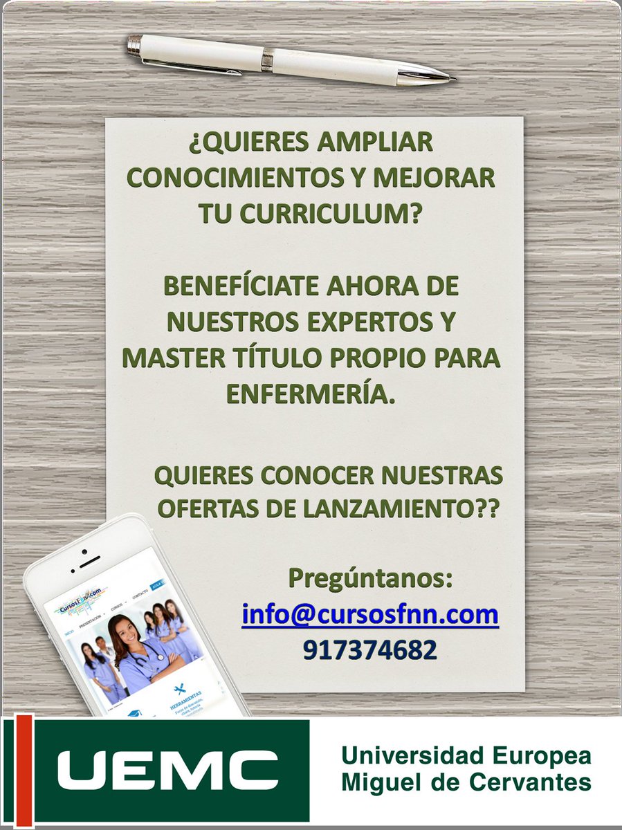 formannova's tweet photo. Máster y Expertos UEMC
Infórmate de la ofertas de lanzamiento
info@cursosfnn.com
https://t.co/cVwsKK0clH https://t.co/PthpYkOZWi