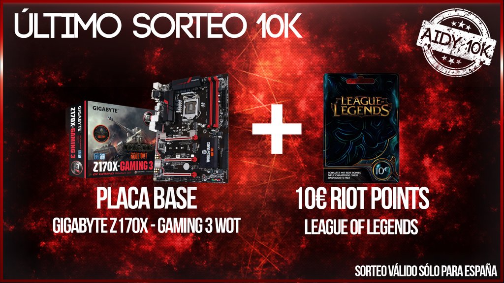 Aidy_CS's tweet photo. 💙 SORTEACO 💙 
⏩ Placa base Z170X-gaming 3 WOT
⏩ Cupón LOL 10 €
https://t.co/YYEZAs1k96 https://t.co/NcYB098FZv