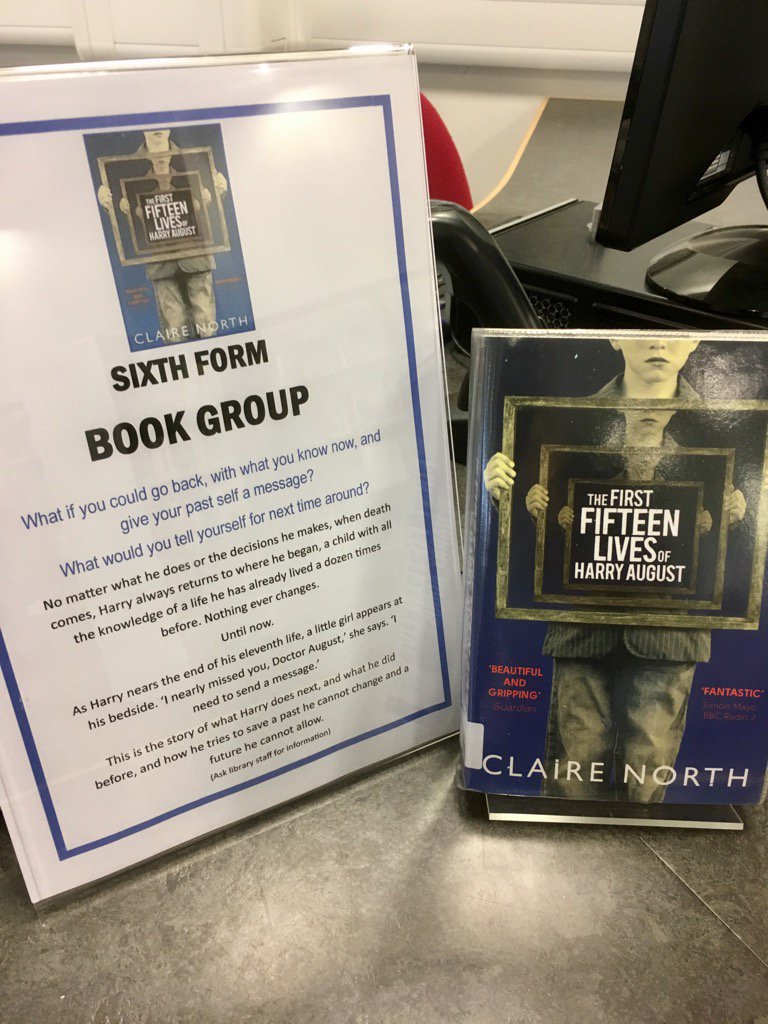 SwanshurstLib's tweet image. Sixth form book group - we&apos;re reading Harry August by @ClaireNorth42 - find out more in Centre Library #amreading